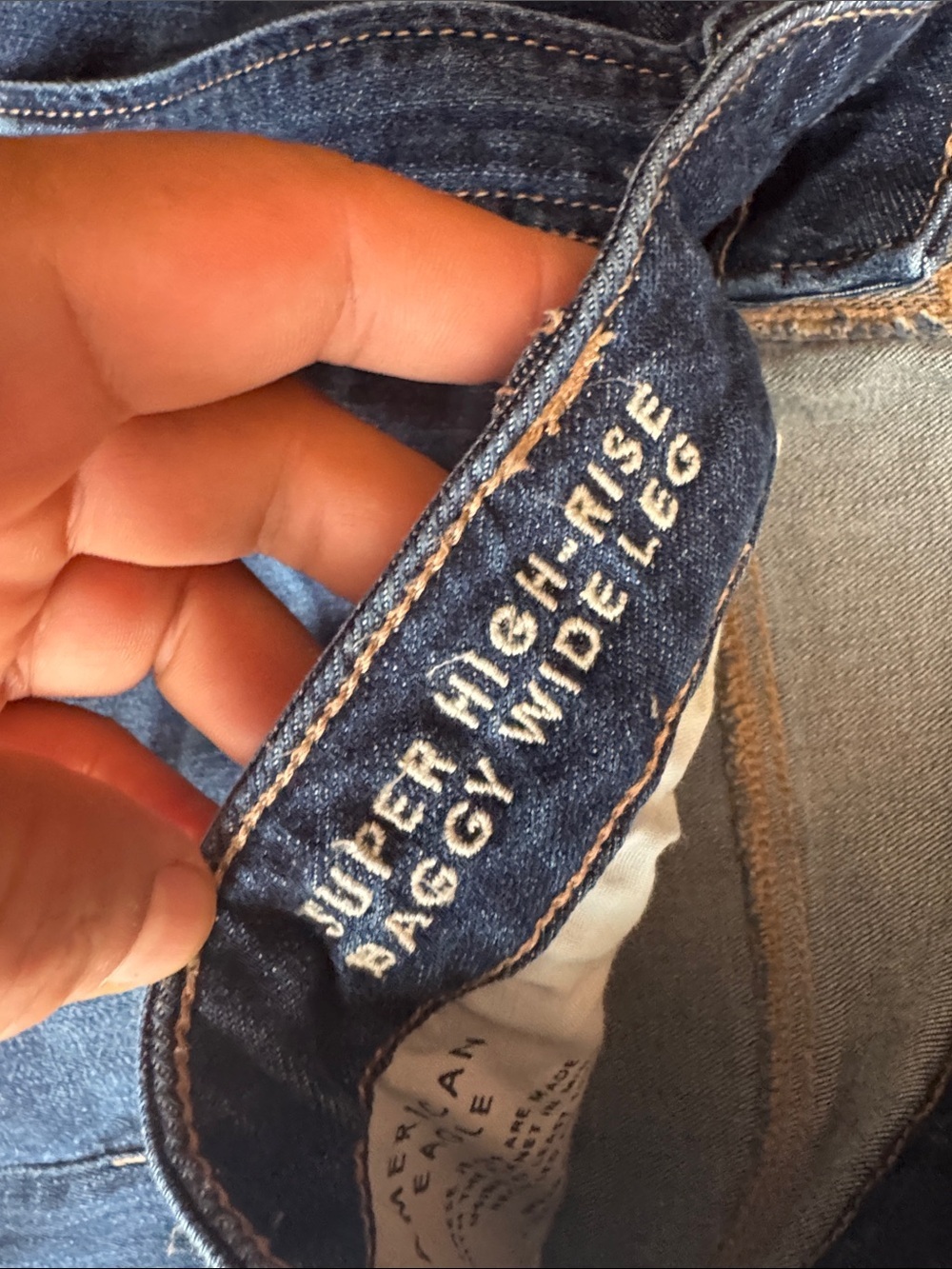 American Eagle Dark Blue wide leg - Picture 3 of 13